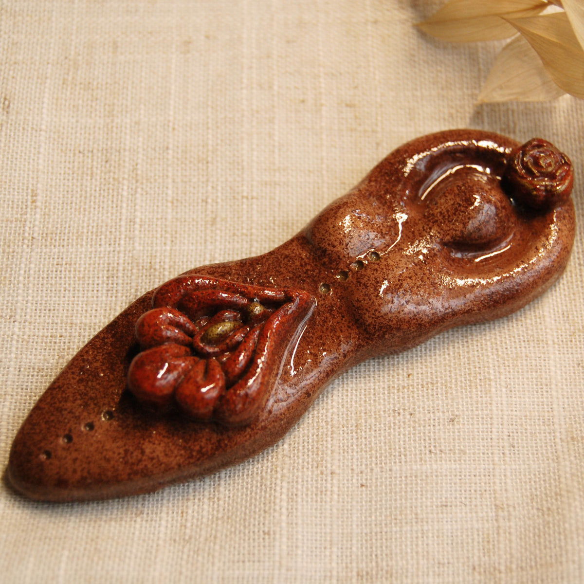 Womb Wisdom Goddess Altar Ornament | Handcrafted from Clay