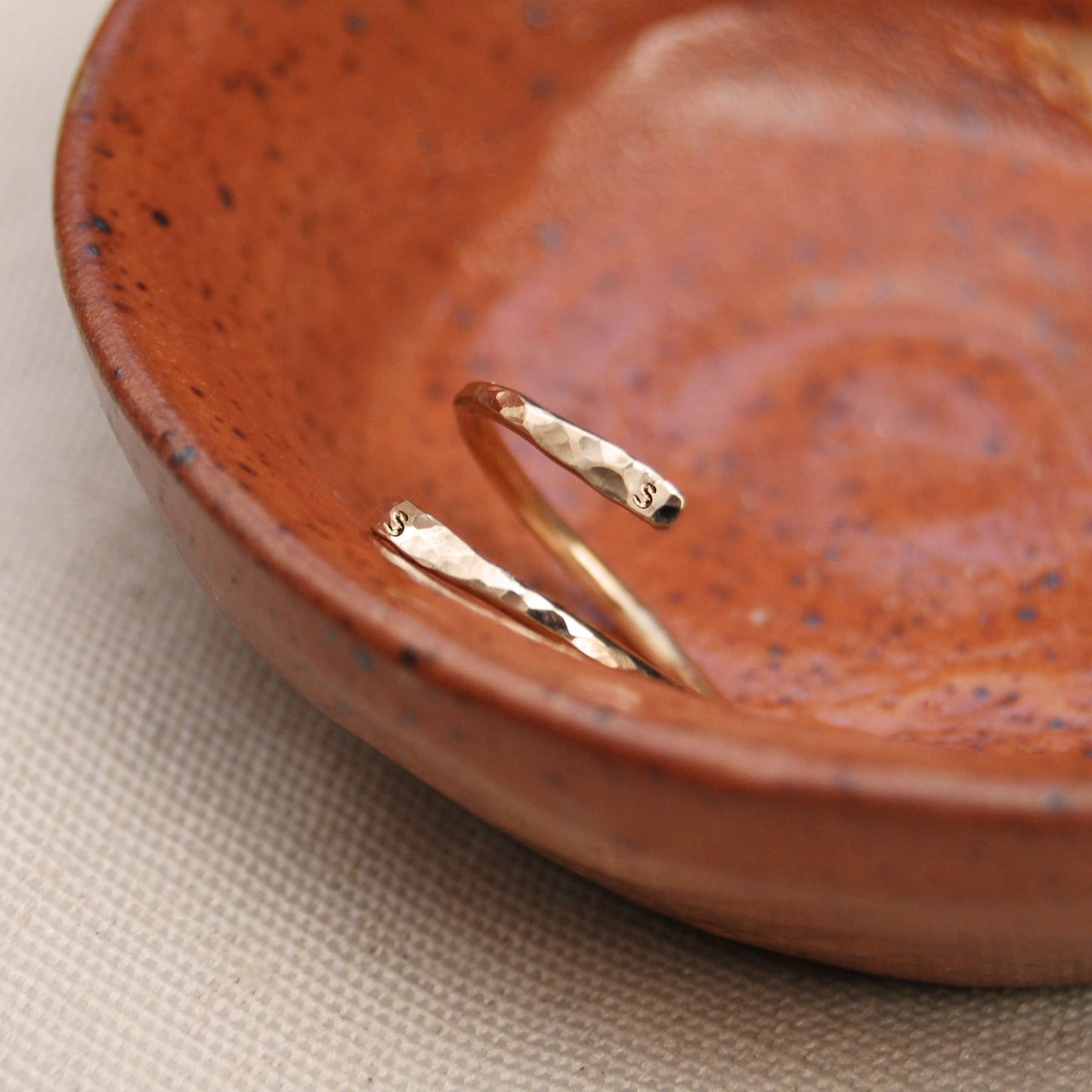 Embrace Adjustable Initial Ring in Gold