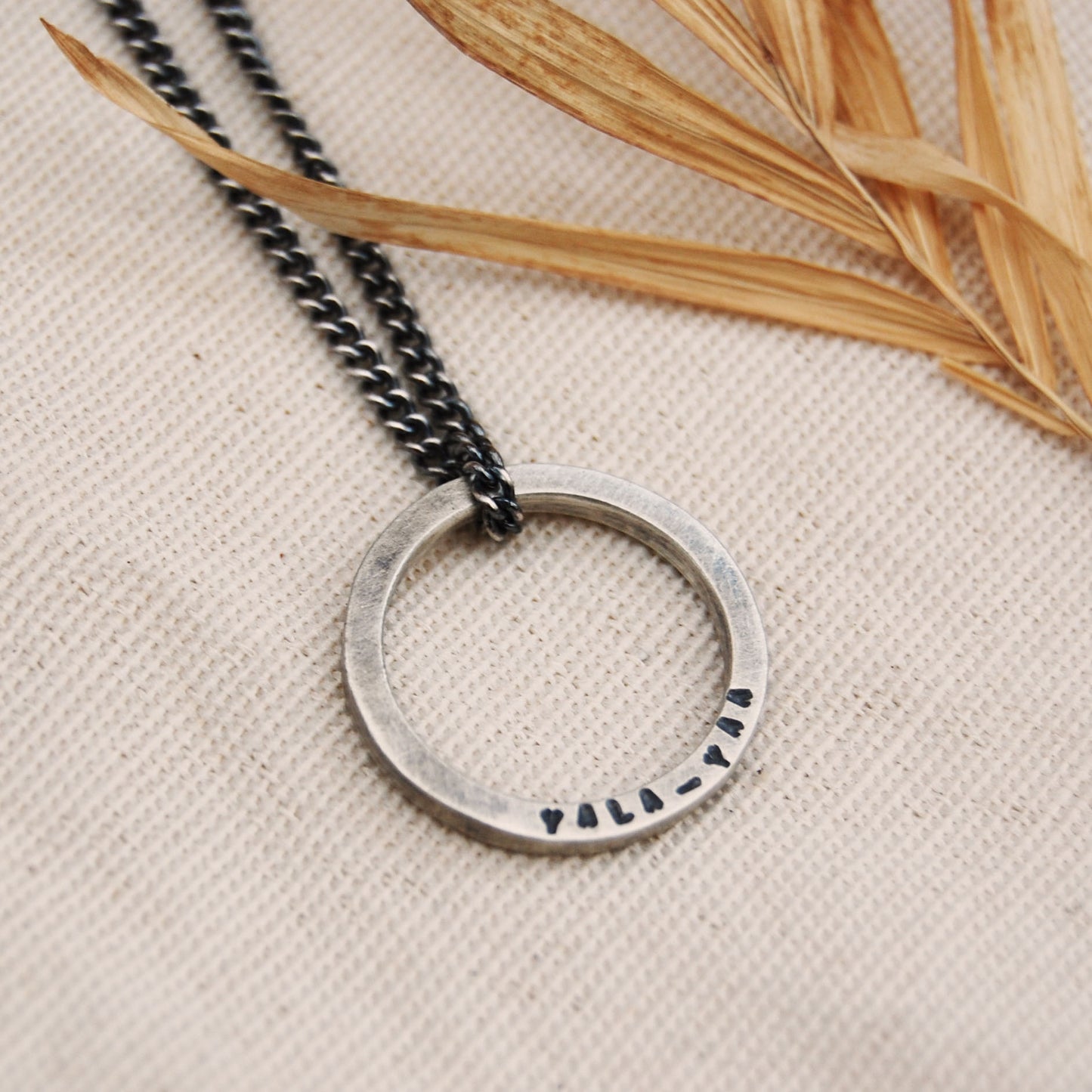 Men's Personalised Circle Pendant on Chain