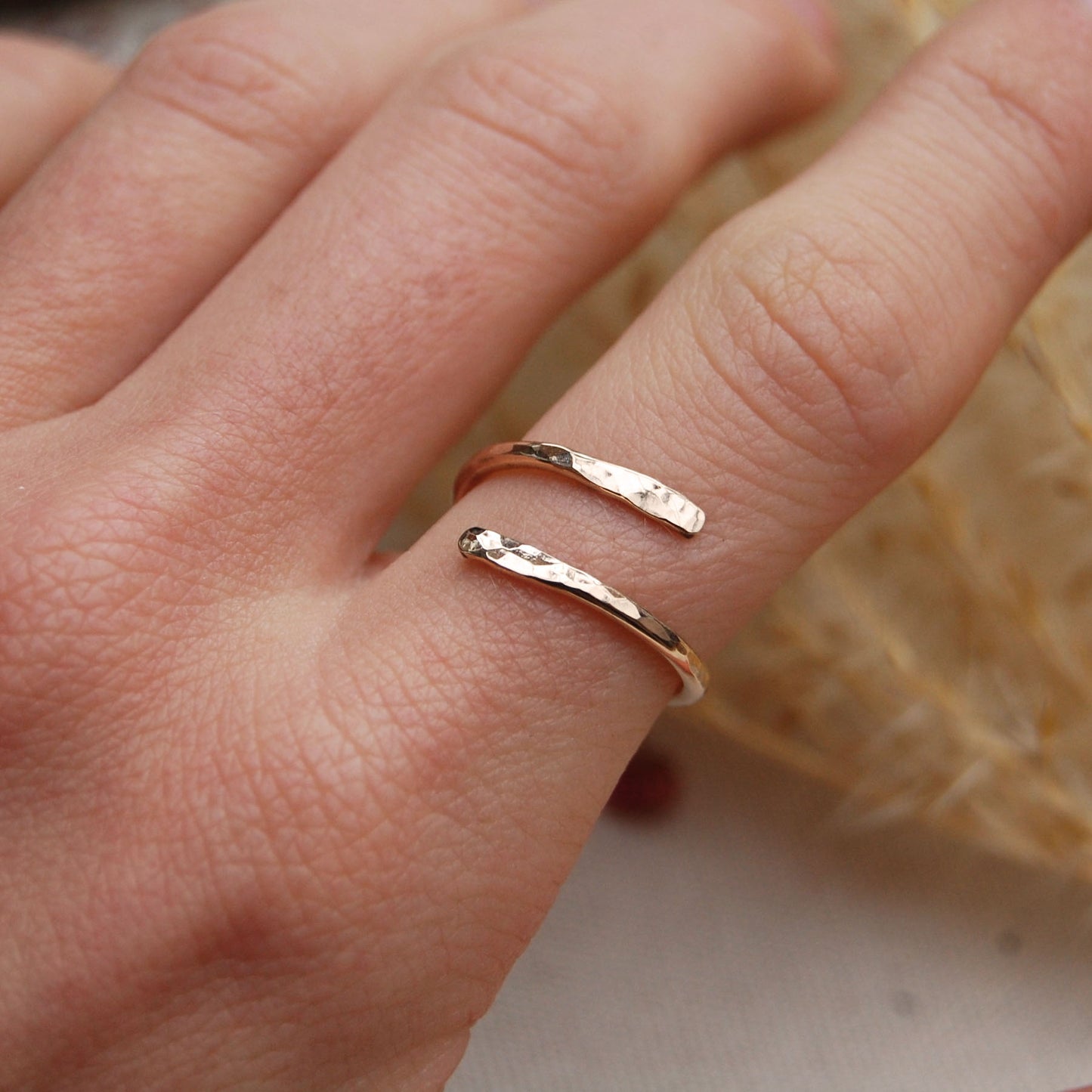 Embrace Adjustable Initial Ring in Gold