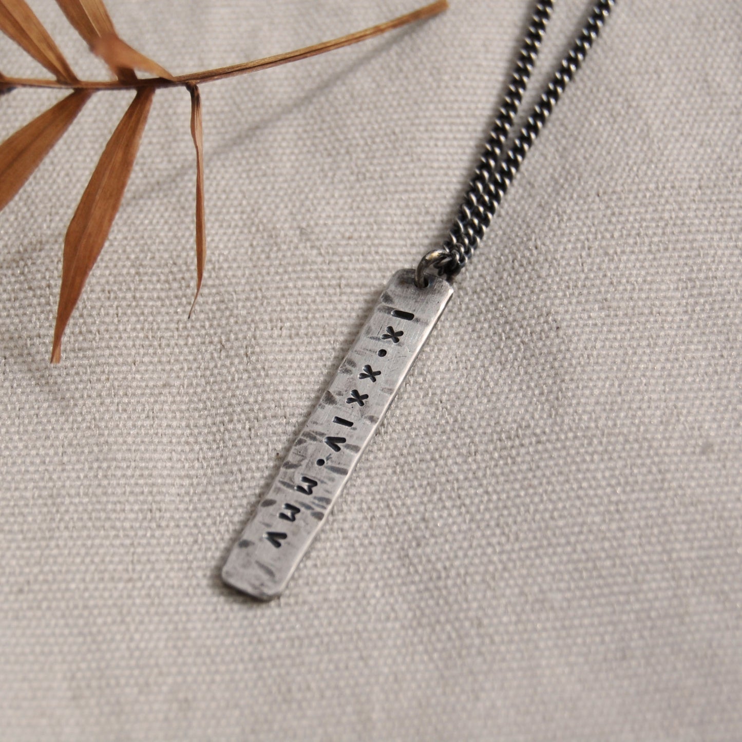 Men's Personalised Silver Tag Necklace