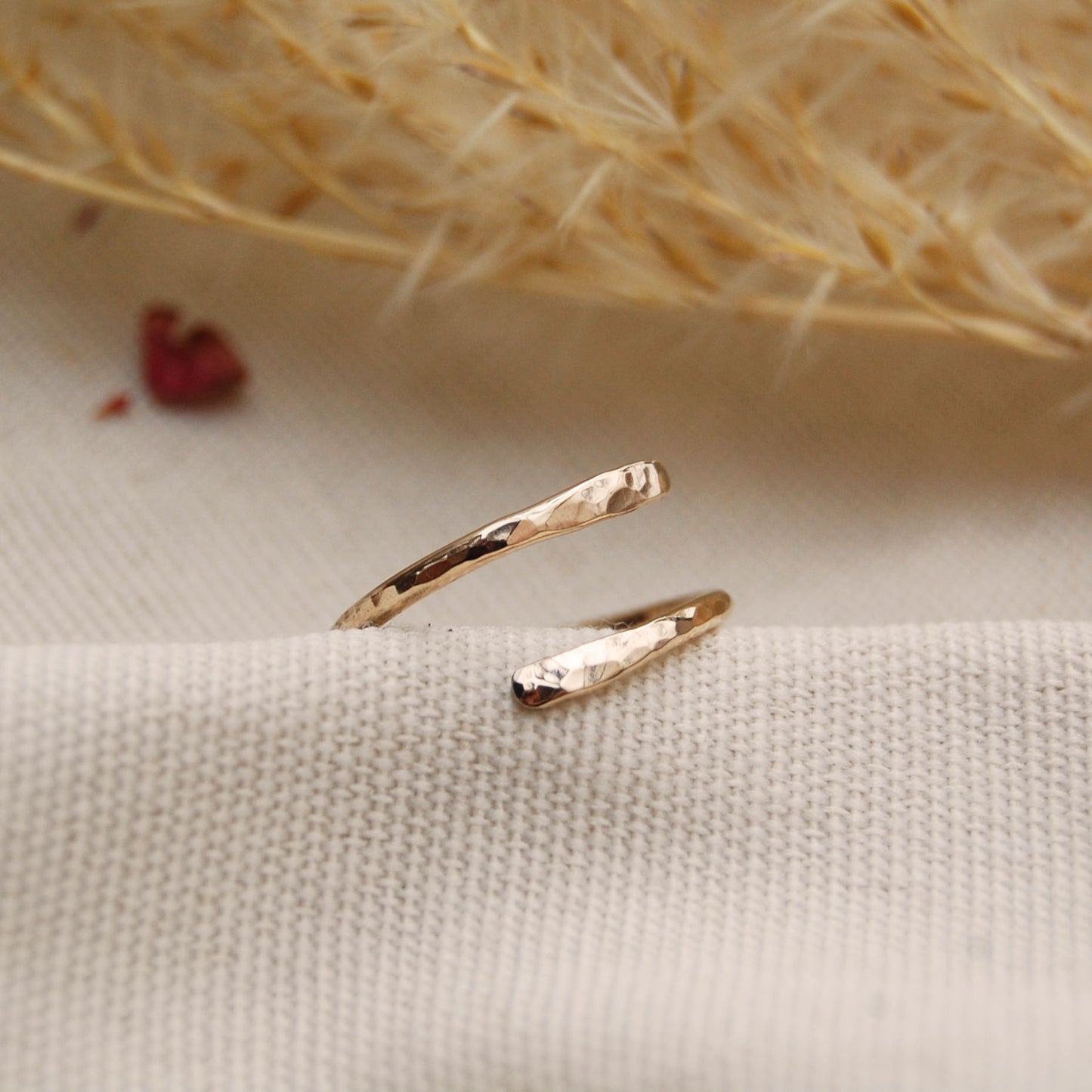 Embrace Adjustable Initial Ring in Gold