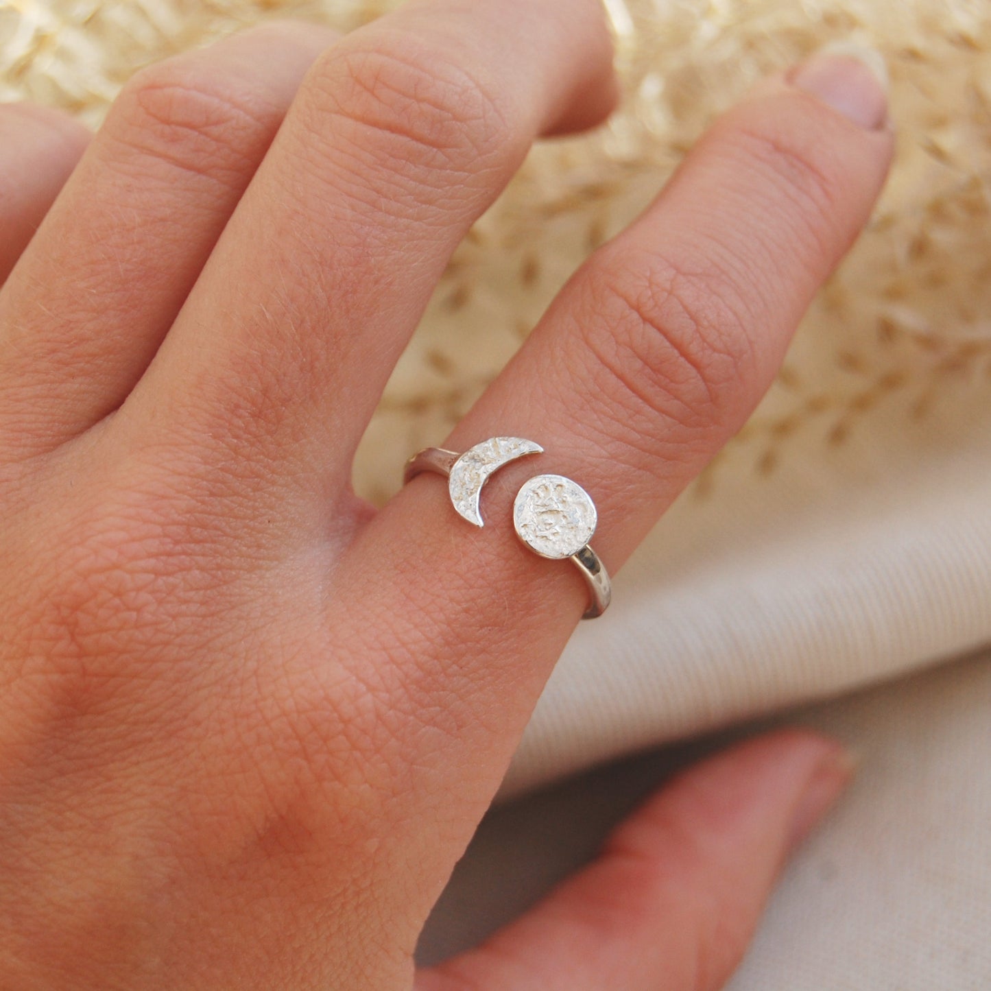 Organic Lunar Moon Open Ring