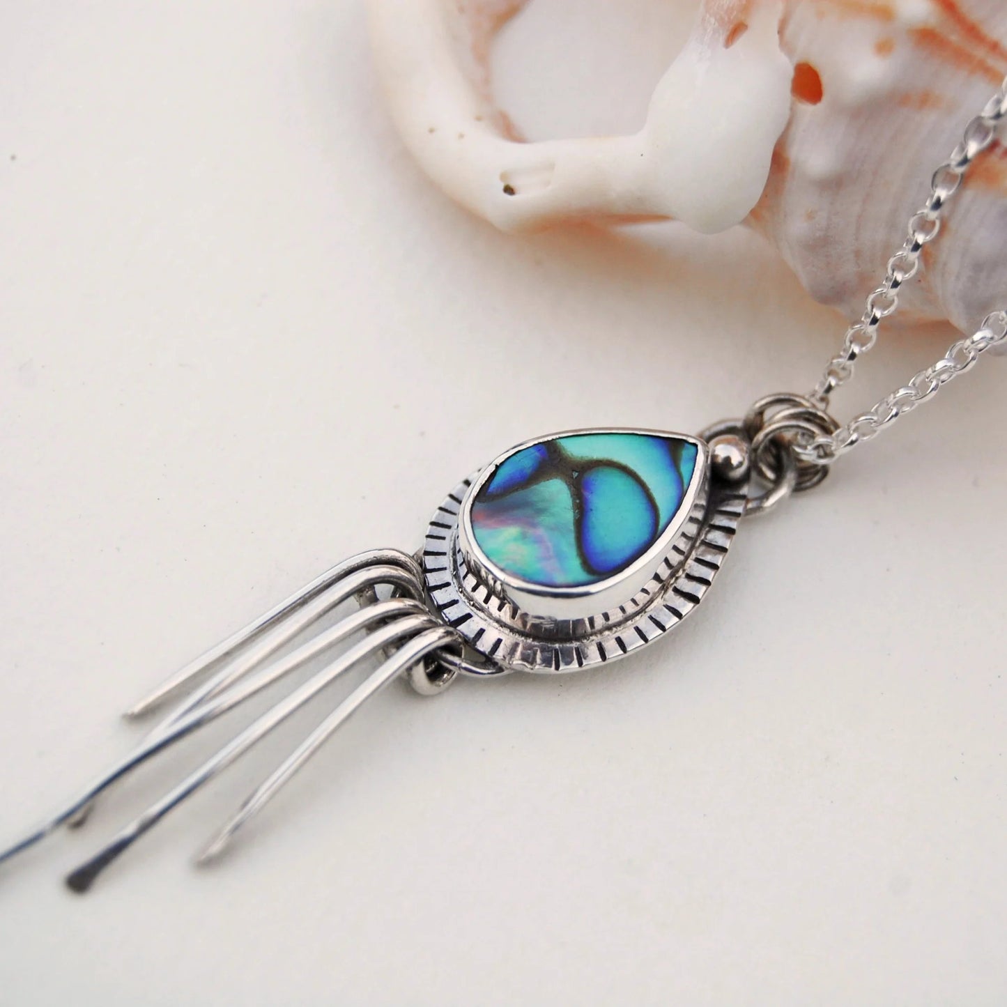 Abalone Fringed Pendant