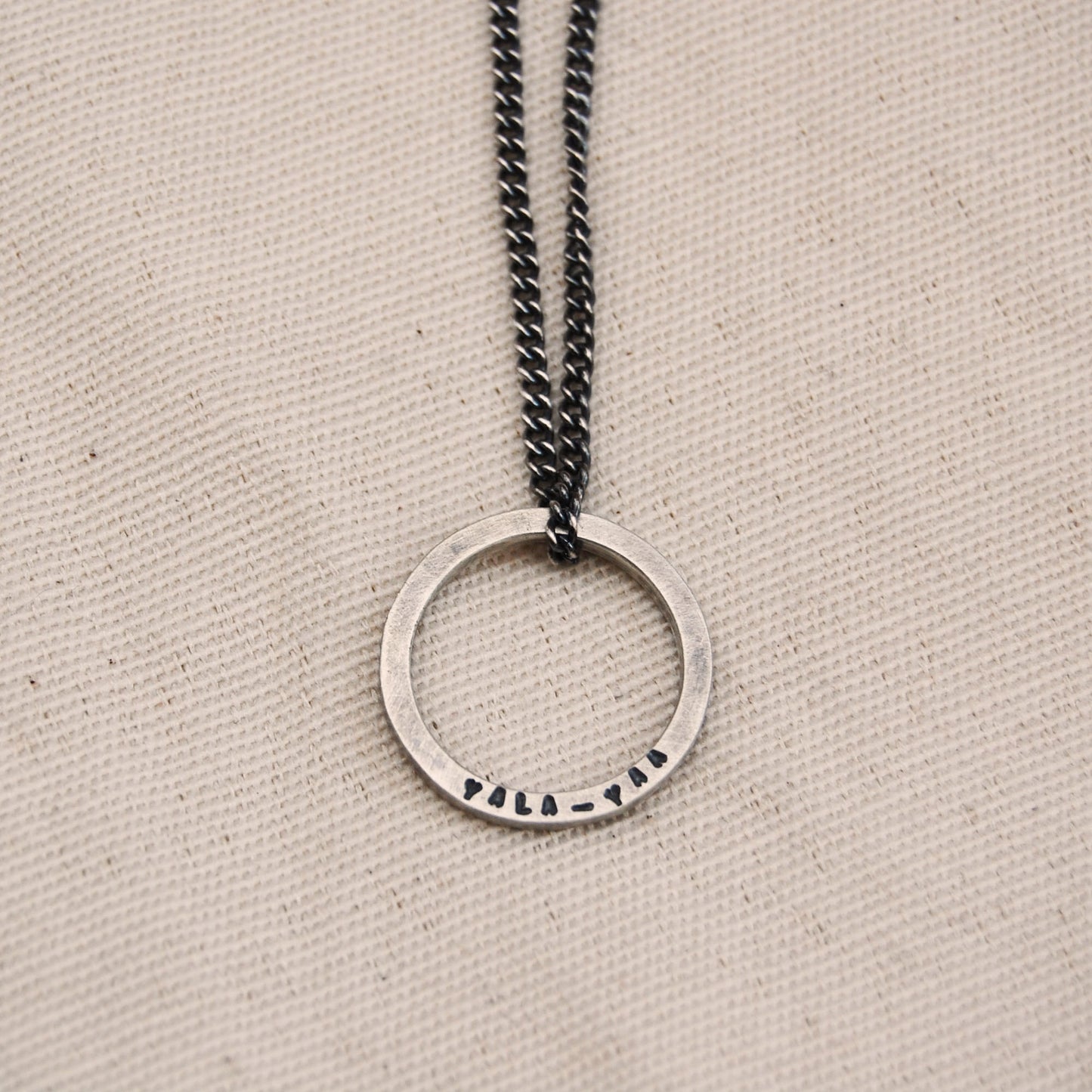 Men's Personalised Circle Pendant on Chain