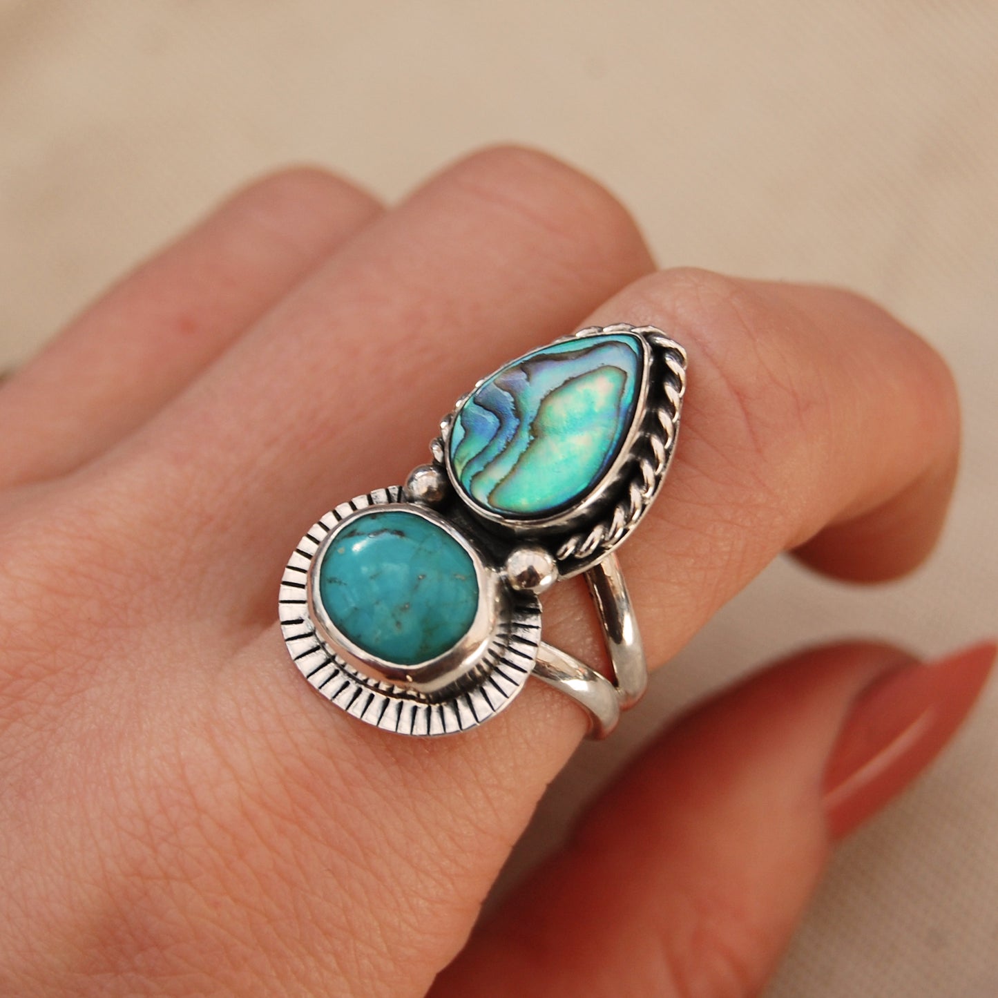 Ocean Dreamer Turquoise Boho Statement Ring