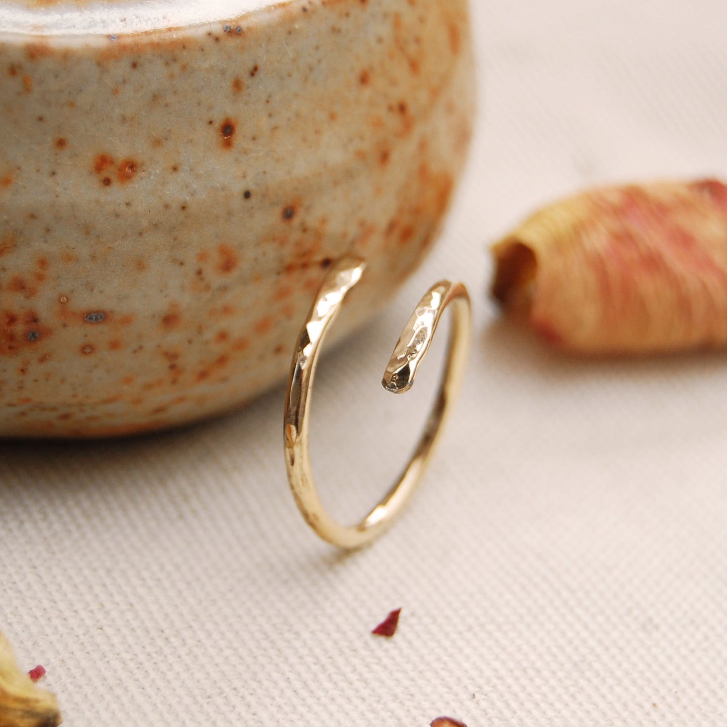 Organic Embrace Adjustable Ring in Gold
