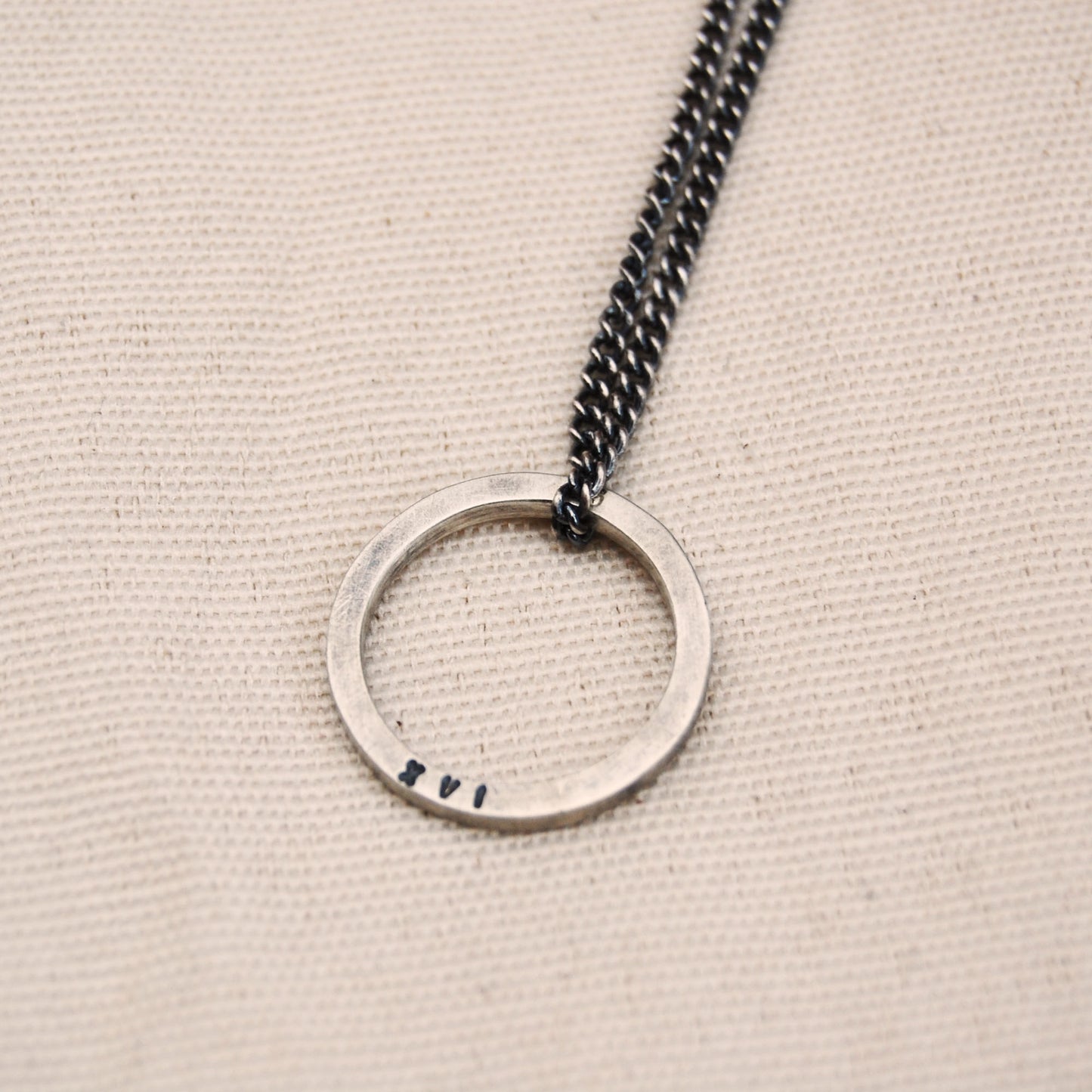 Men's Personalised Circle Pendant on Chain