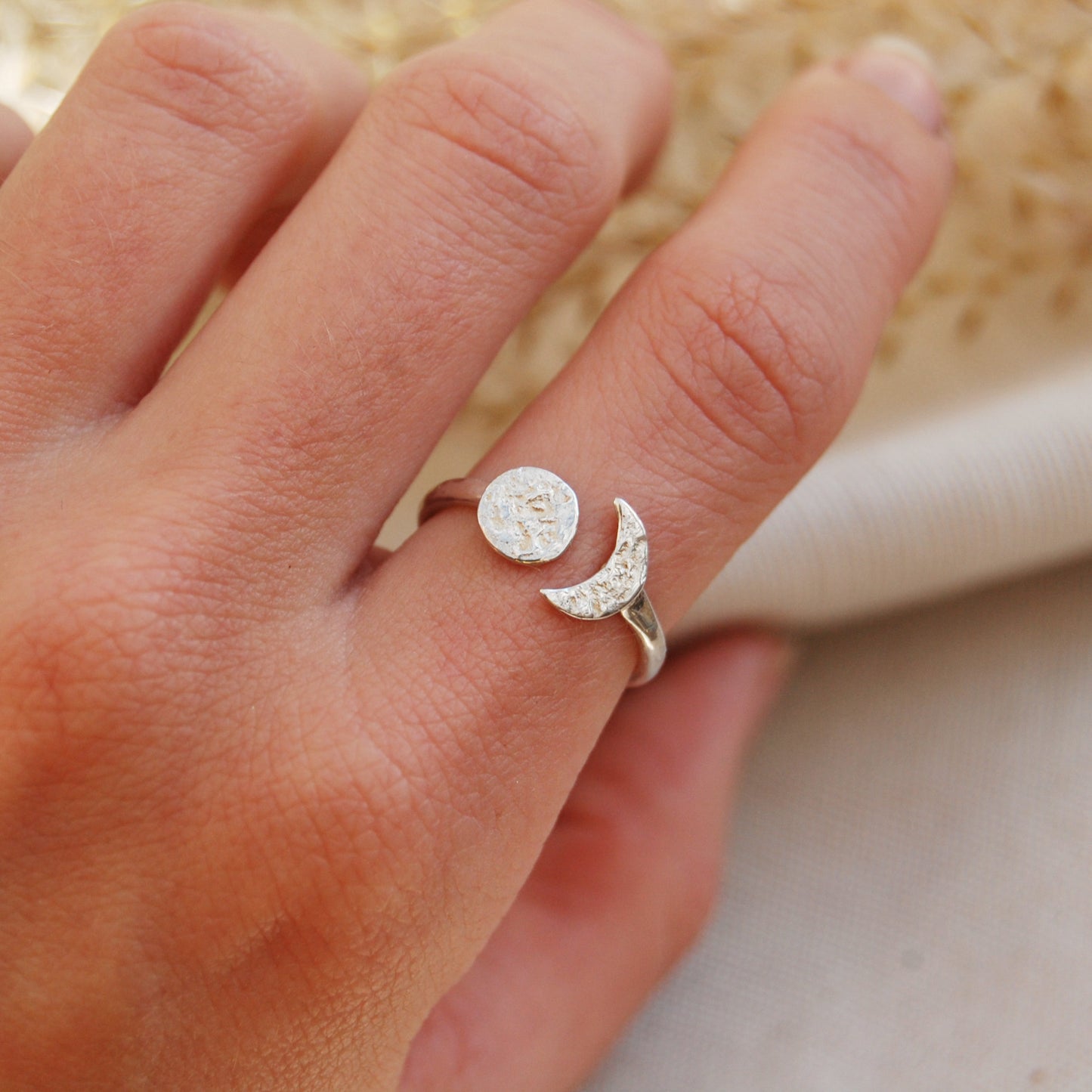 Organic Lunar Moon Open Ring