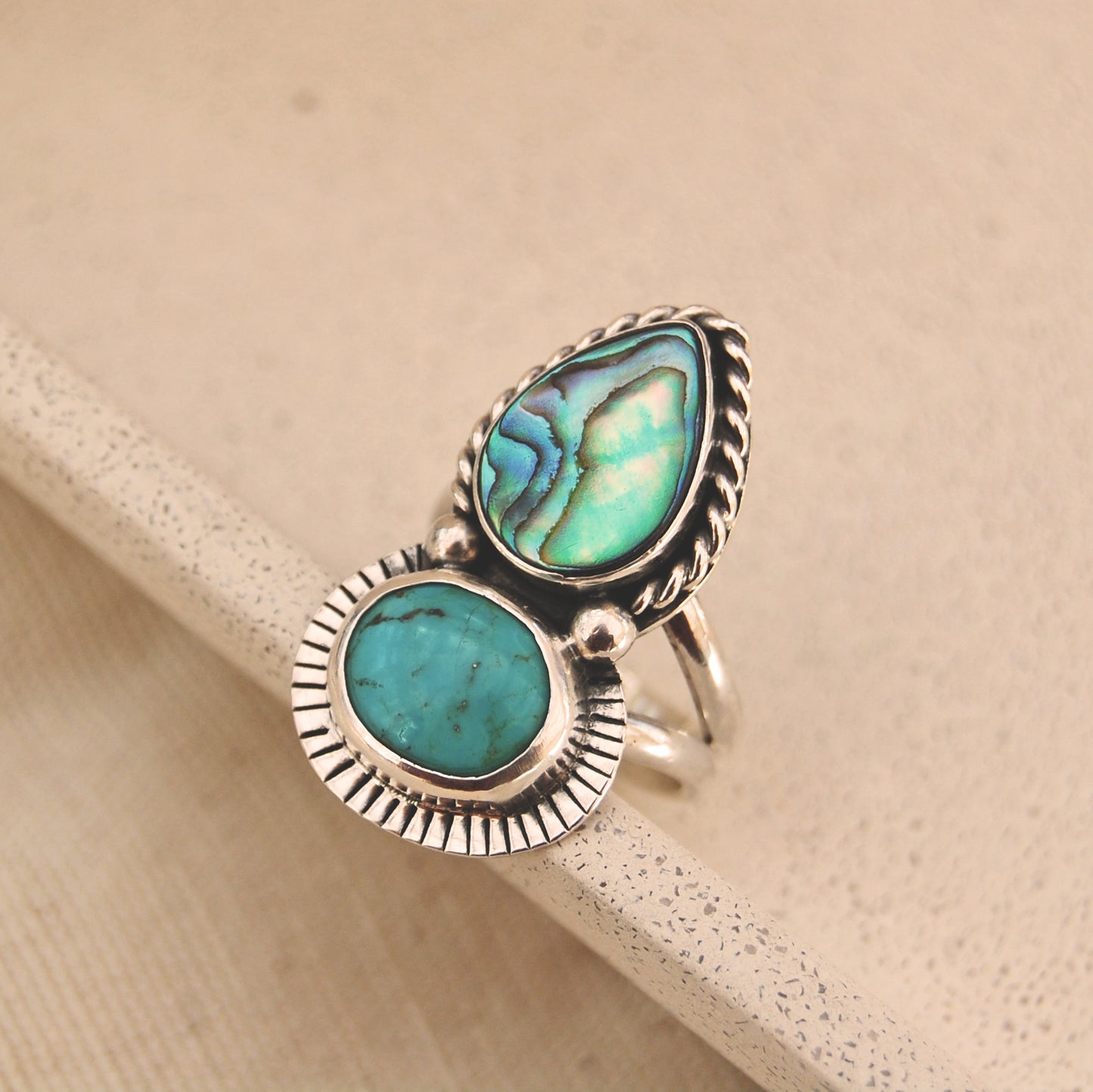 Ocean Dreamer Turquoise Boho Statement Ring