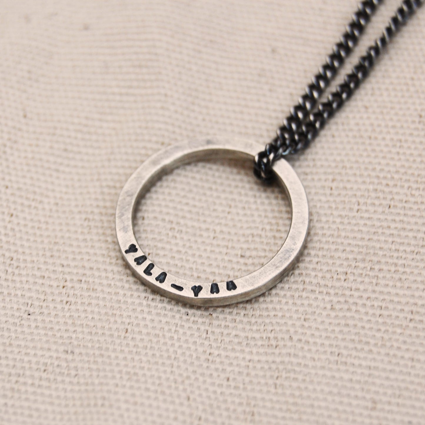 Men's Personalised Circle Pendant on Chain