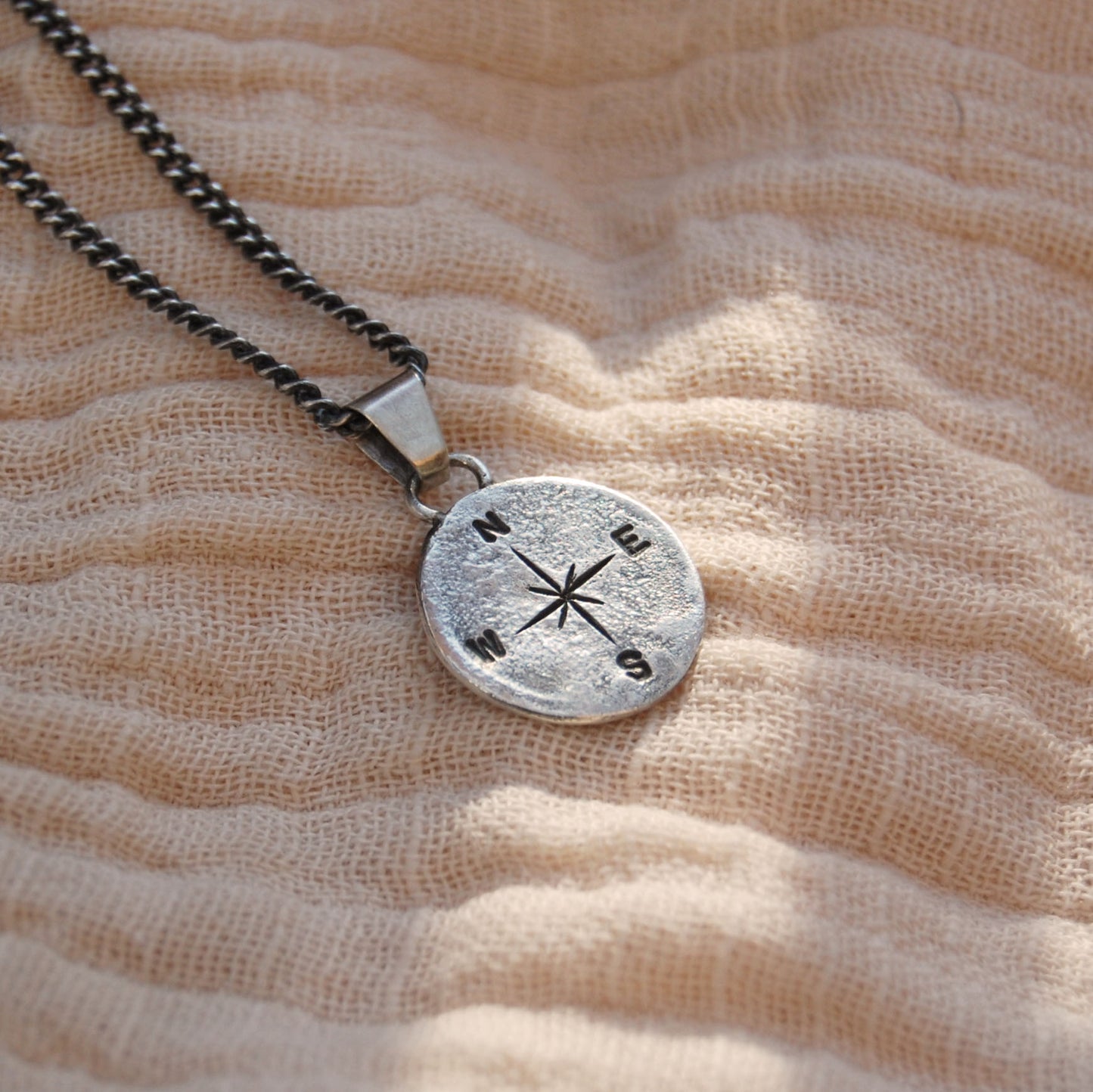 Men's Personalised Compass Disc Necklace