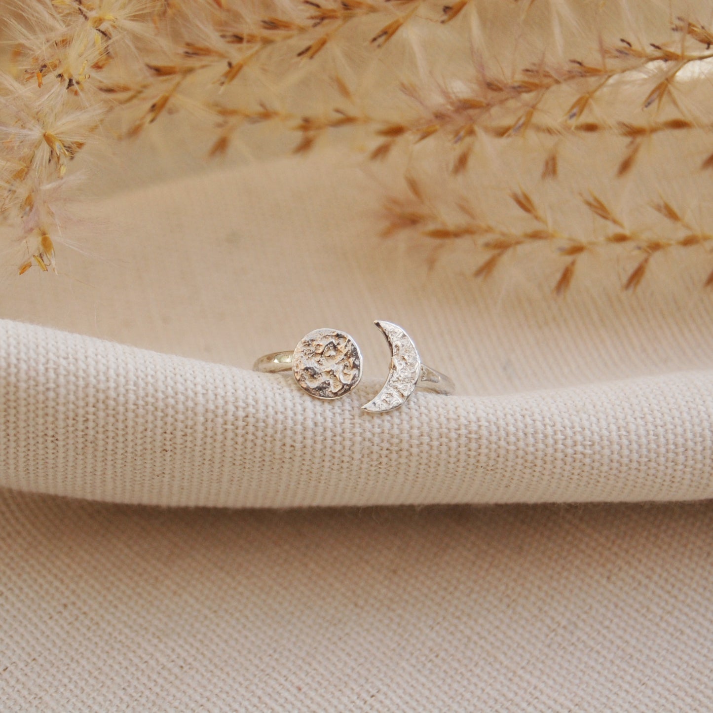 Organic Lunar Moon Open Ring