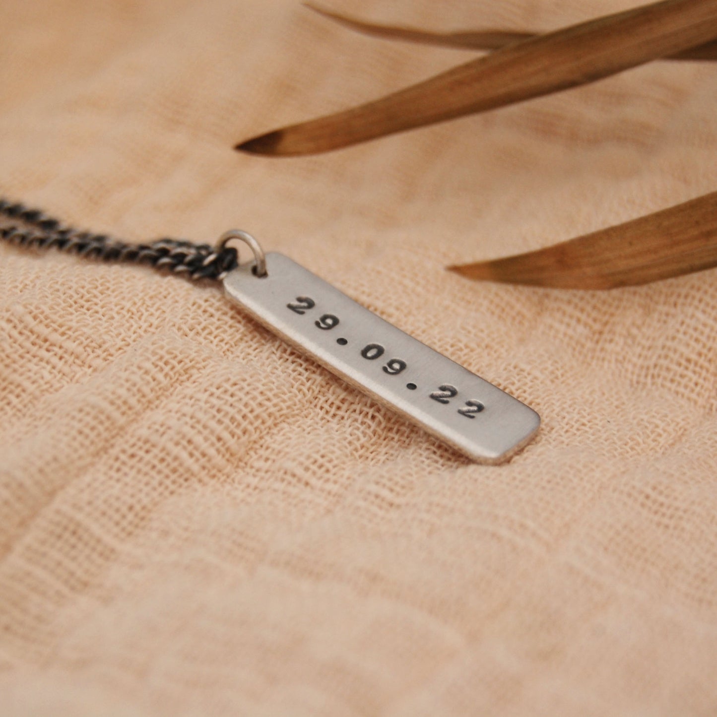 Men's Personalised Silver Tag Necklace