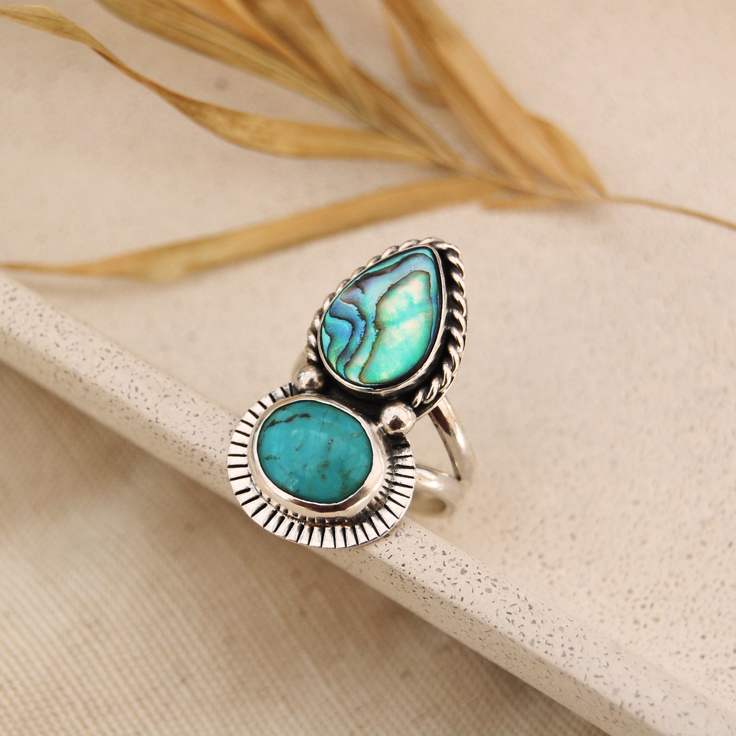 Ocean Dreamer Turquoise Boho Statement Ring