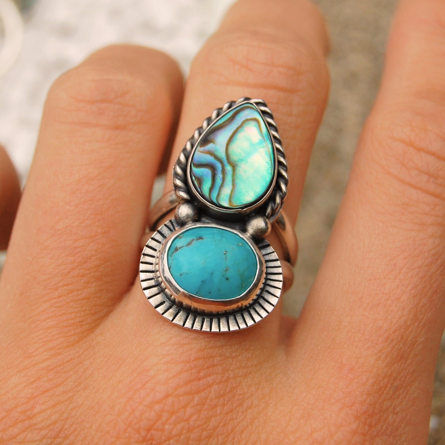Ocean Dreamer Turquoise Boho Statement Ring