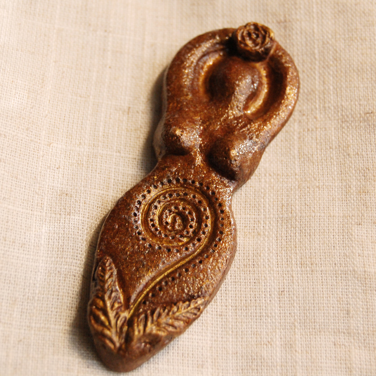 Spiral Goddess Altar Ornament | Handcrafted from Clay
