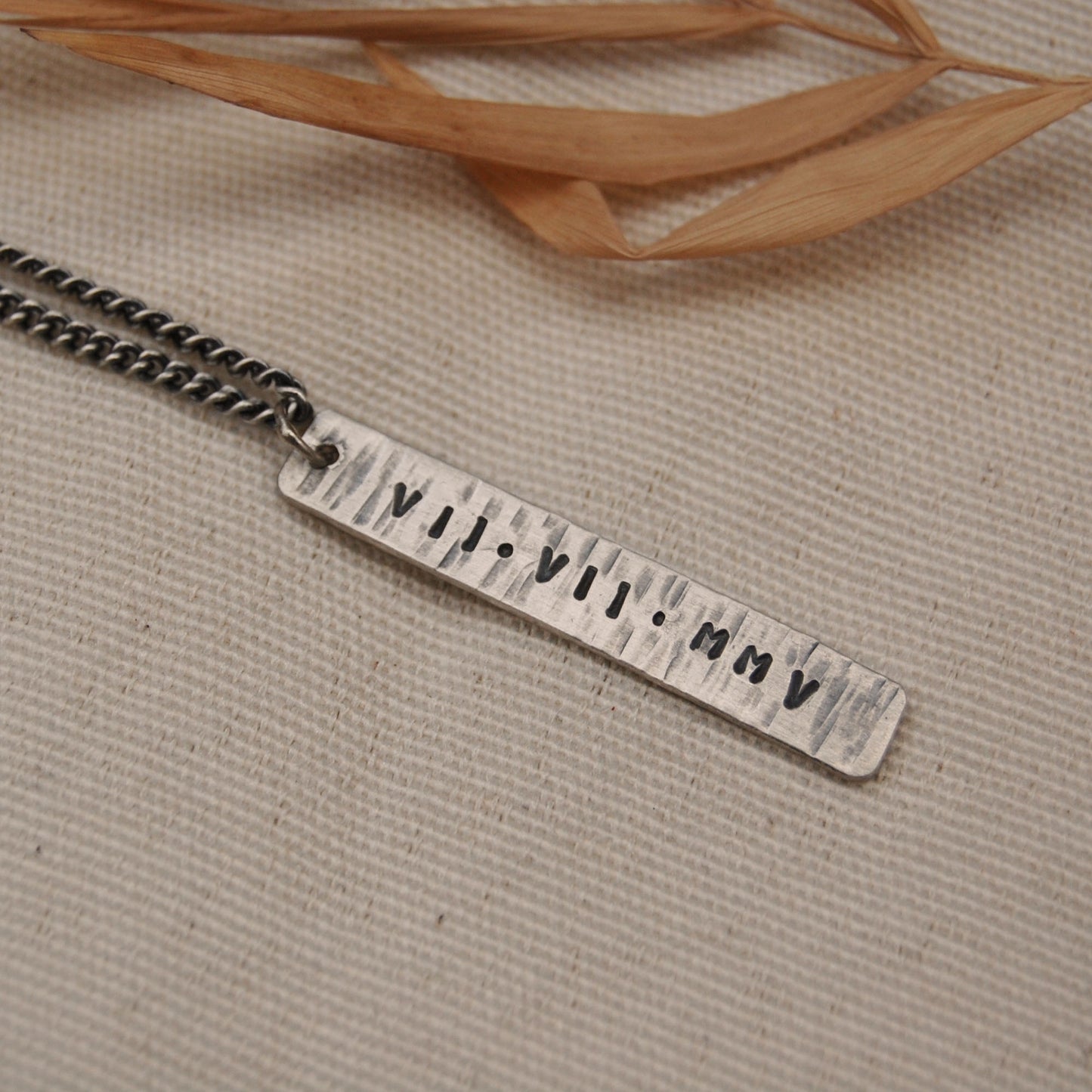 Men's Personalised Silver Tag Necklace