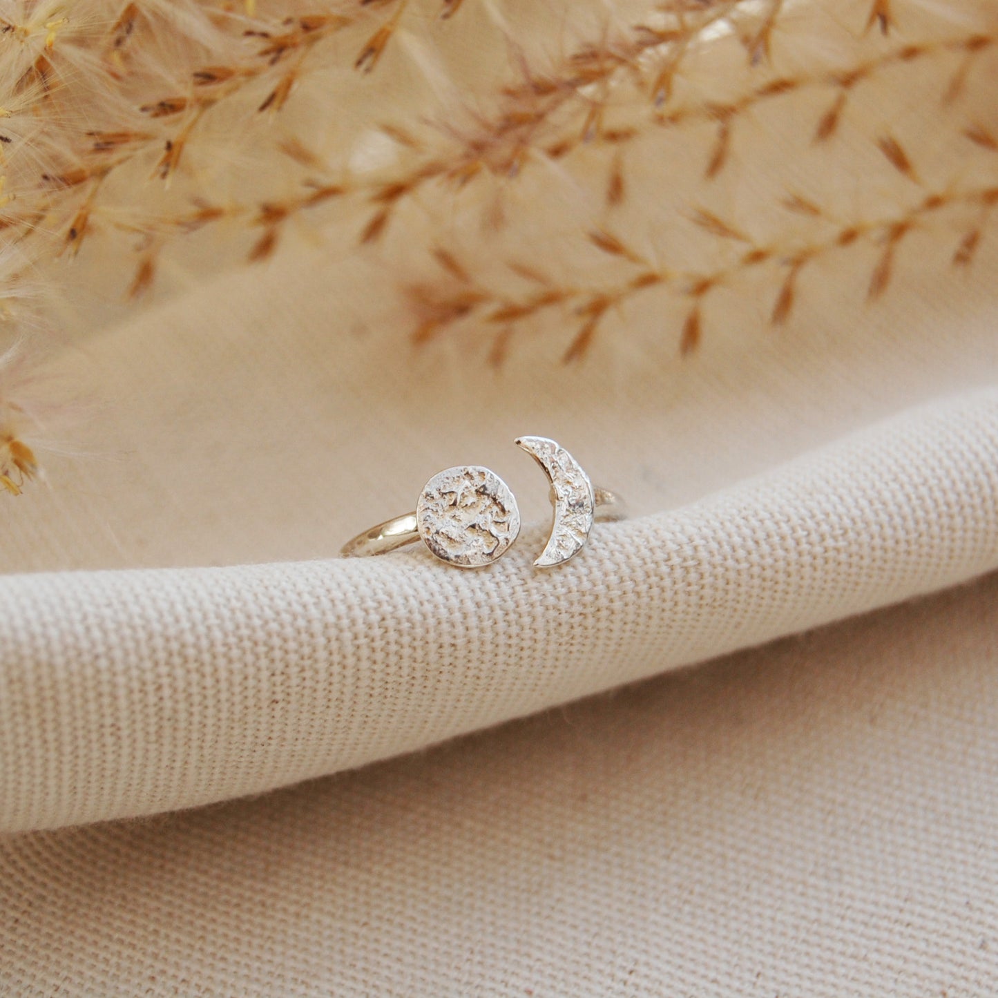 Organic Lunar Moon Open Ring