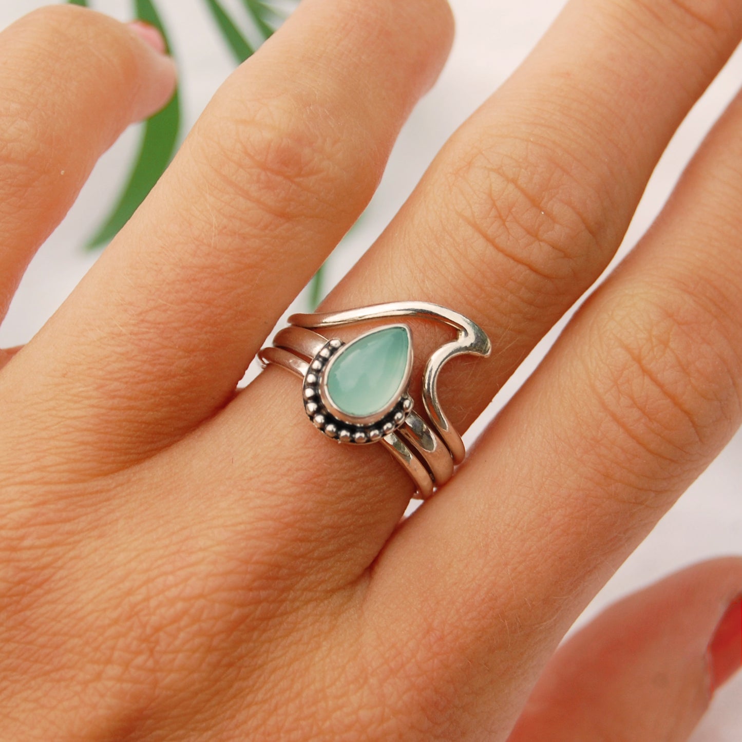 Ocean Embrace Stacking Ring Set