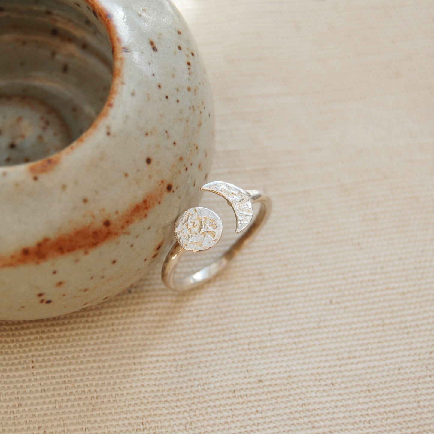 Organic Lunar Moon Open Ring