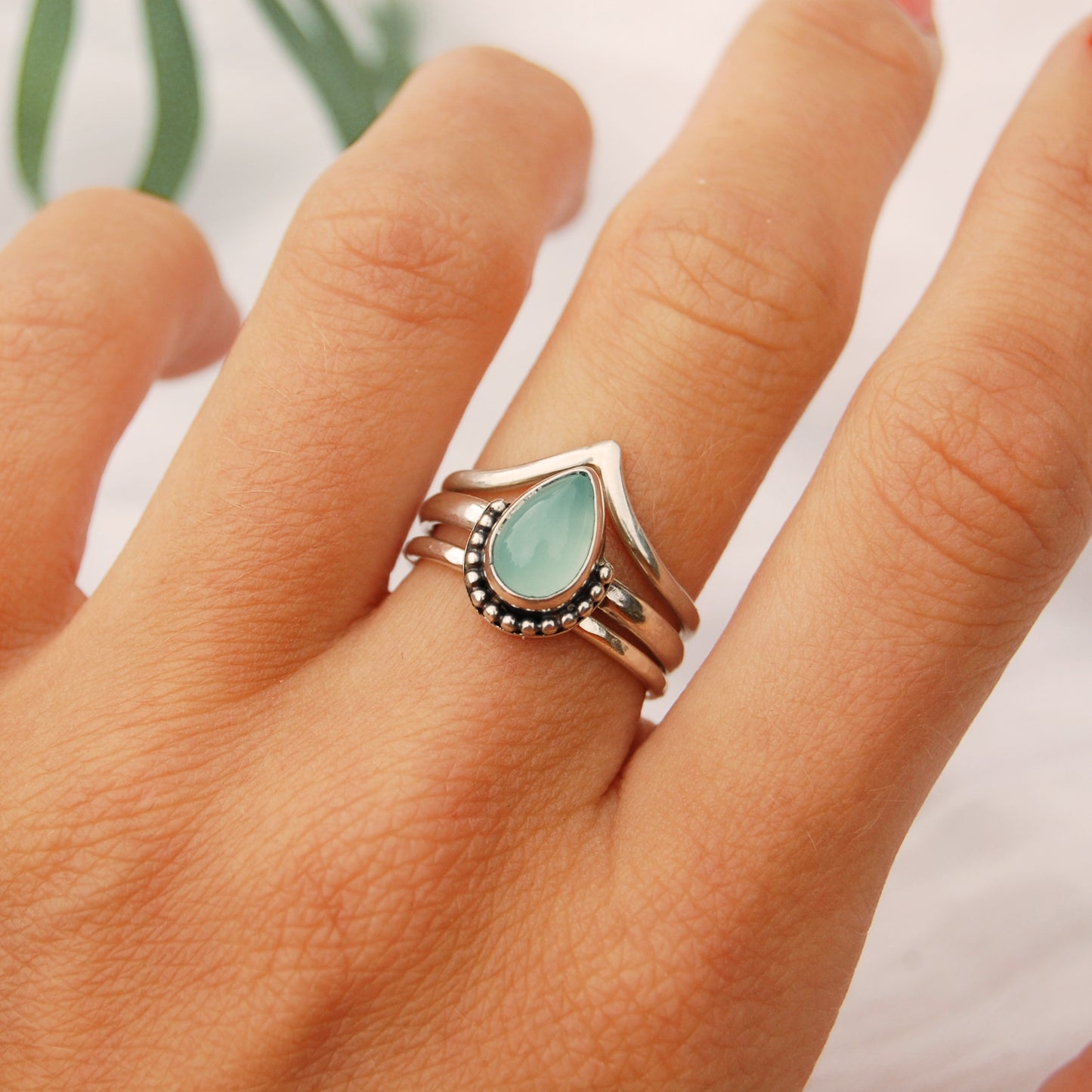 Ocean Embrace Stacking Ring Set