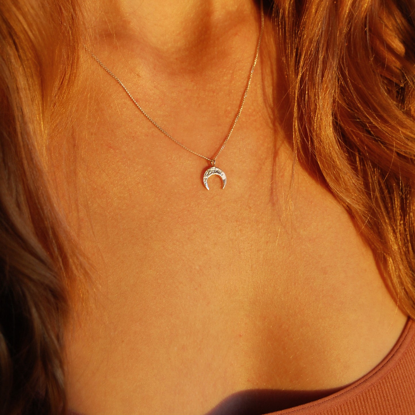 Organic Crescent Lunar Pendant