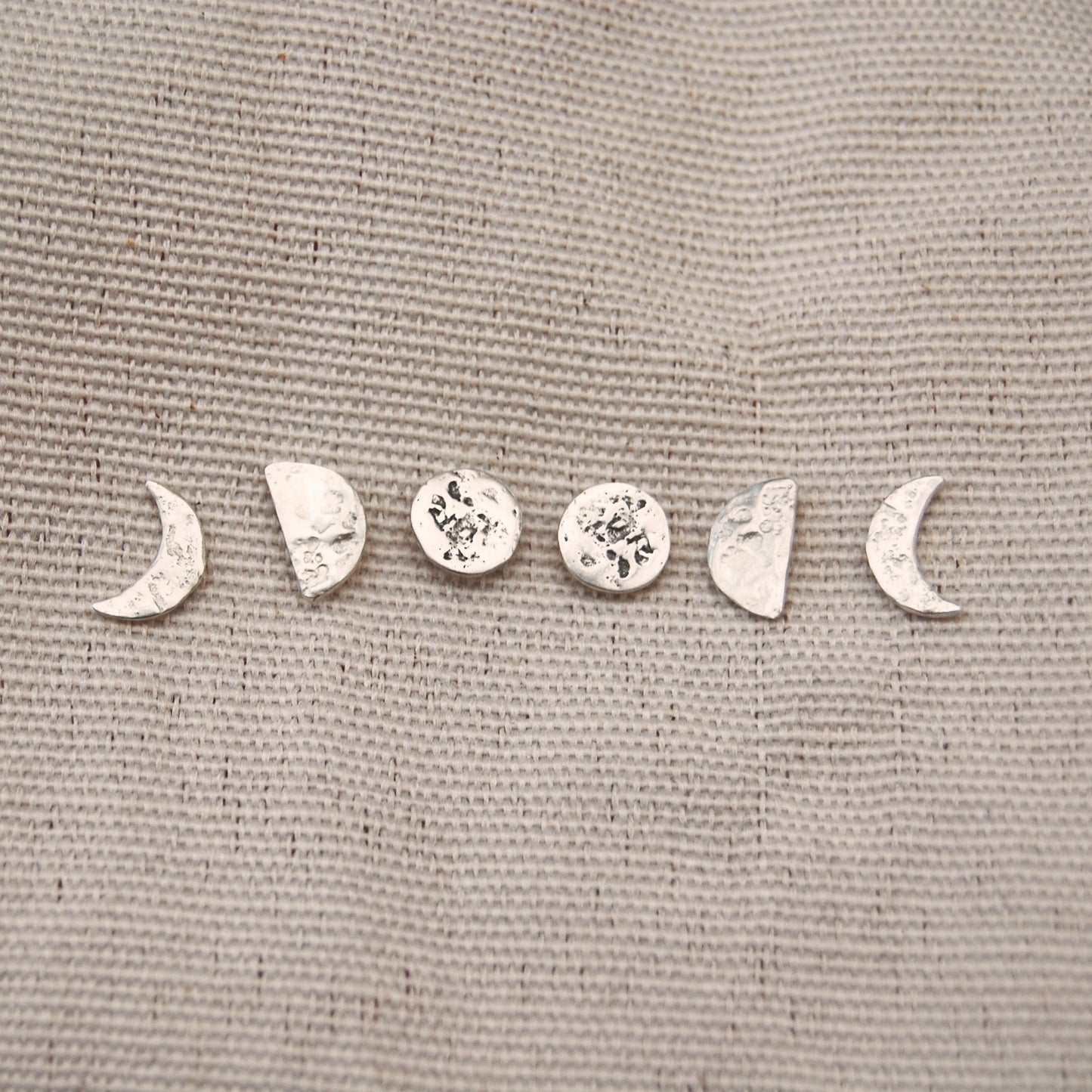 Crescent Lunar Moon Stud Earrings