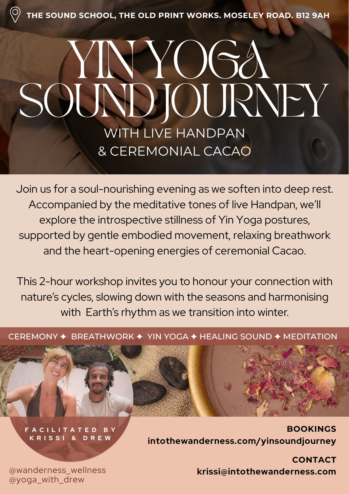 Yin Yoga Sound Journey with Cacao