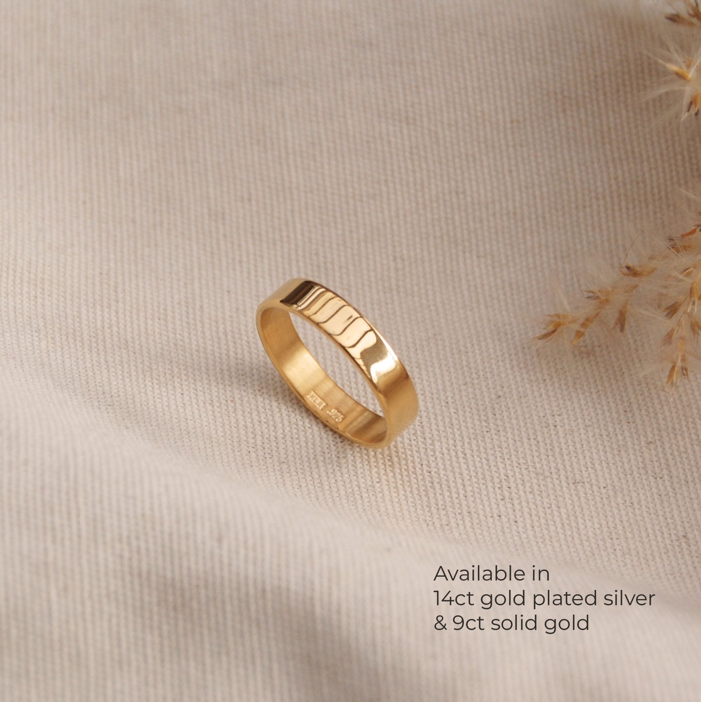 personalised gold plated ring