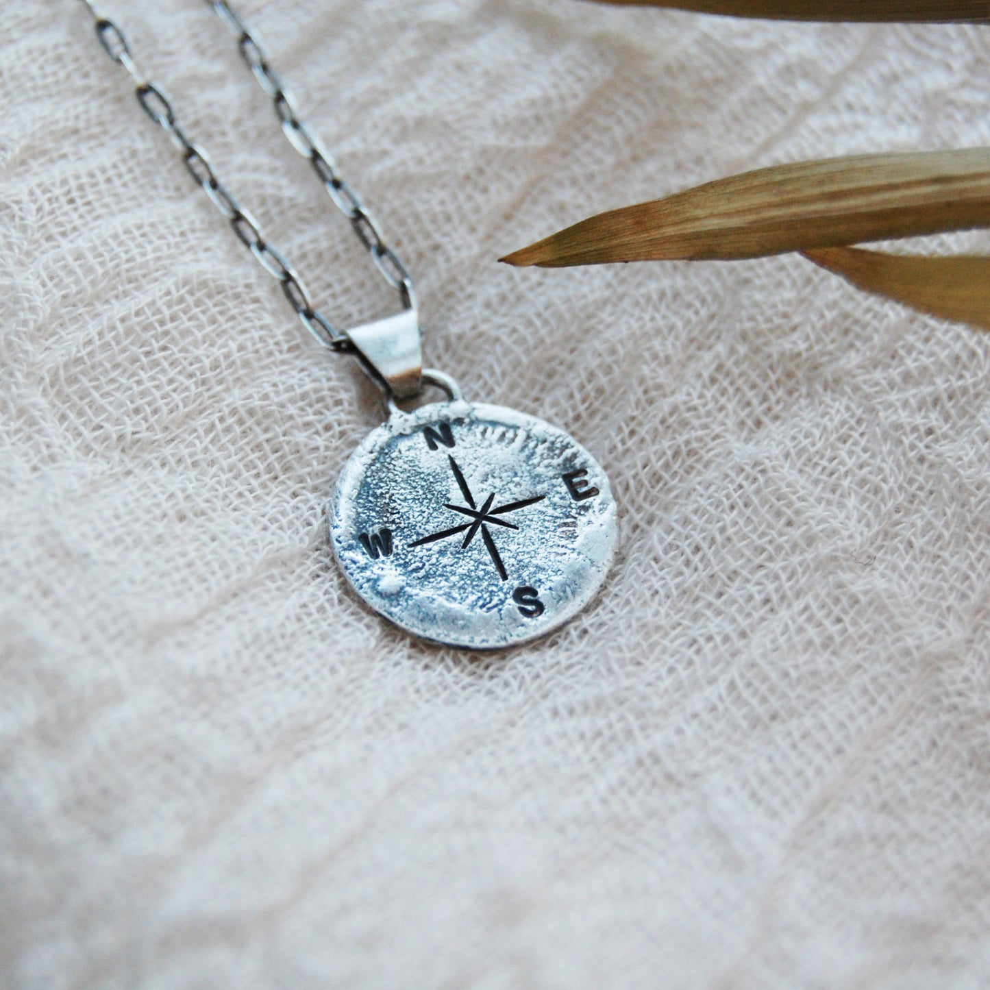 Men's Personalised Compass Disc Necklace