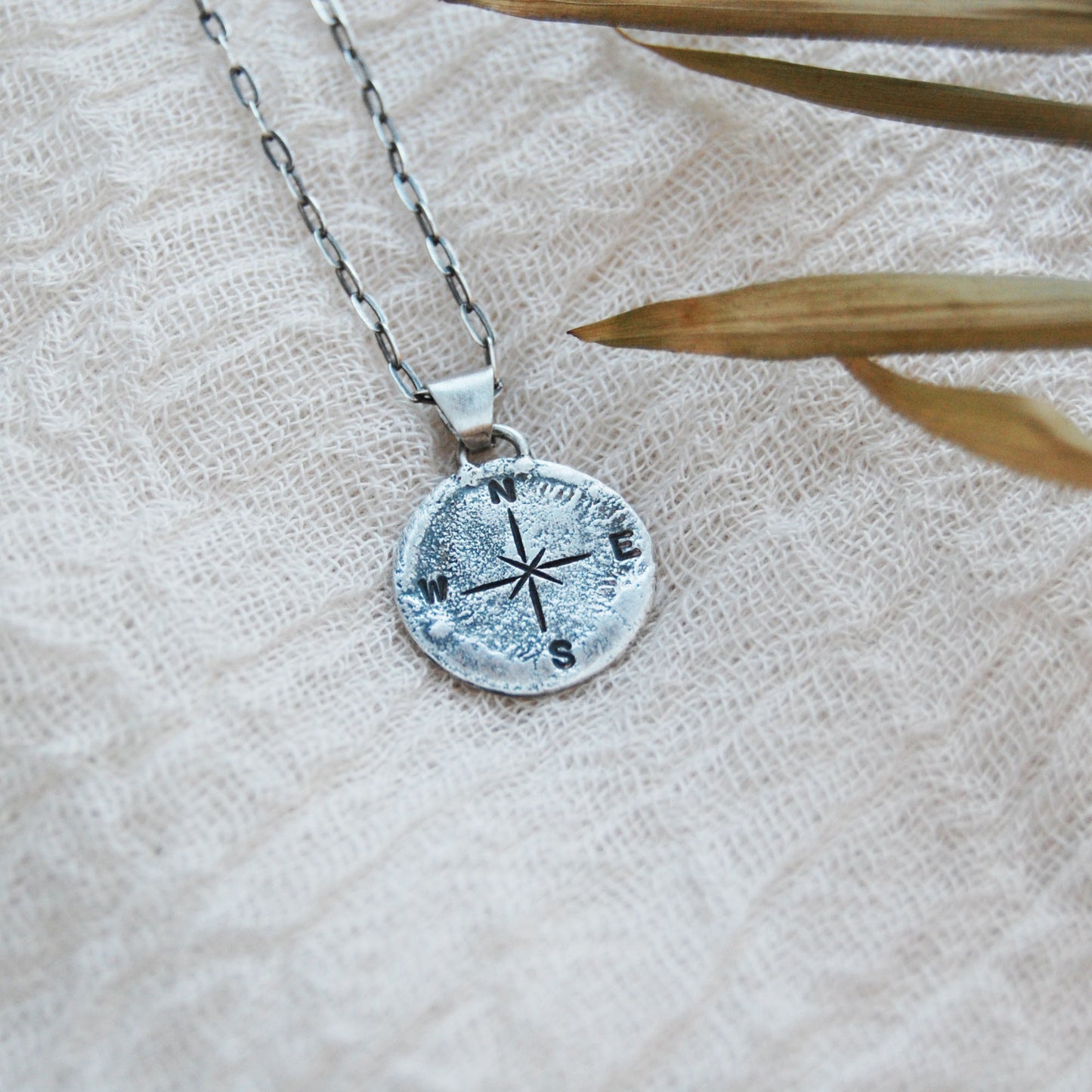 Men's Personalised Compass Disc Necklace