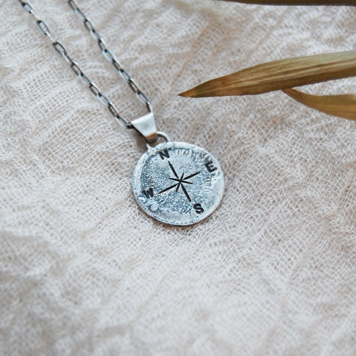 Men's Personalised Compass Disc Necklace