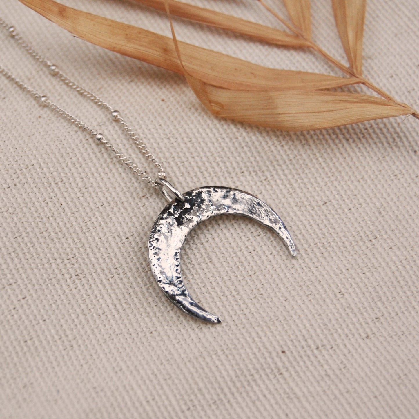 Organic Crescent Lunar Pendant