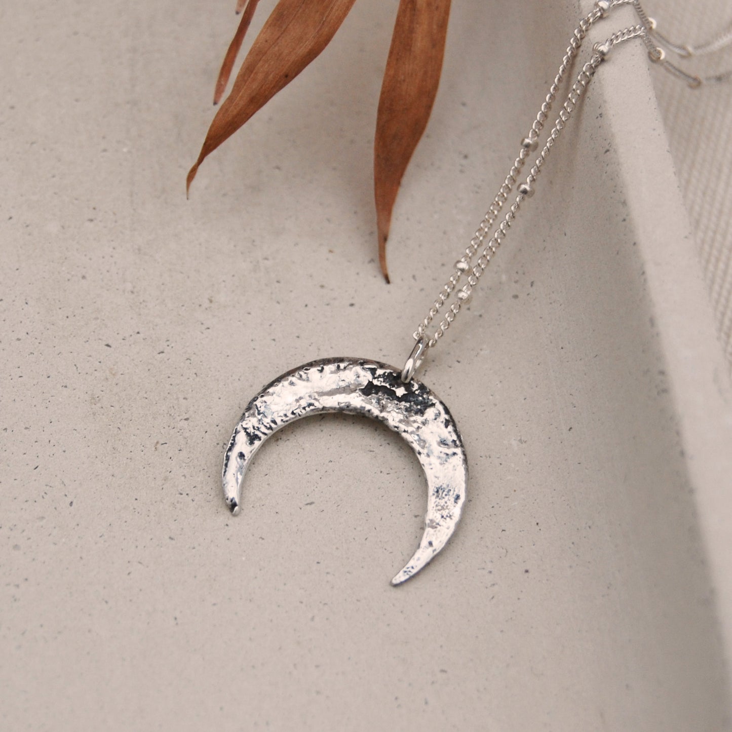 Organic Crescent Lunar Pendant