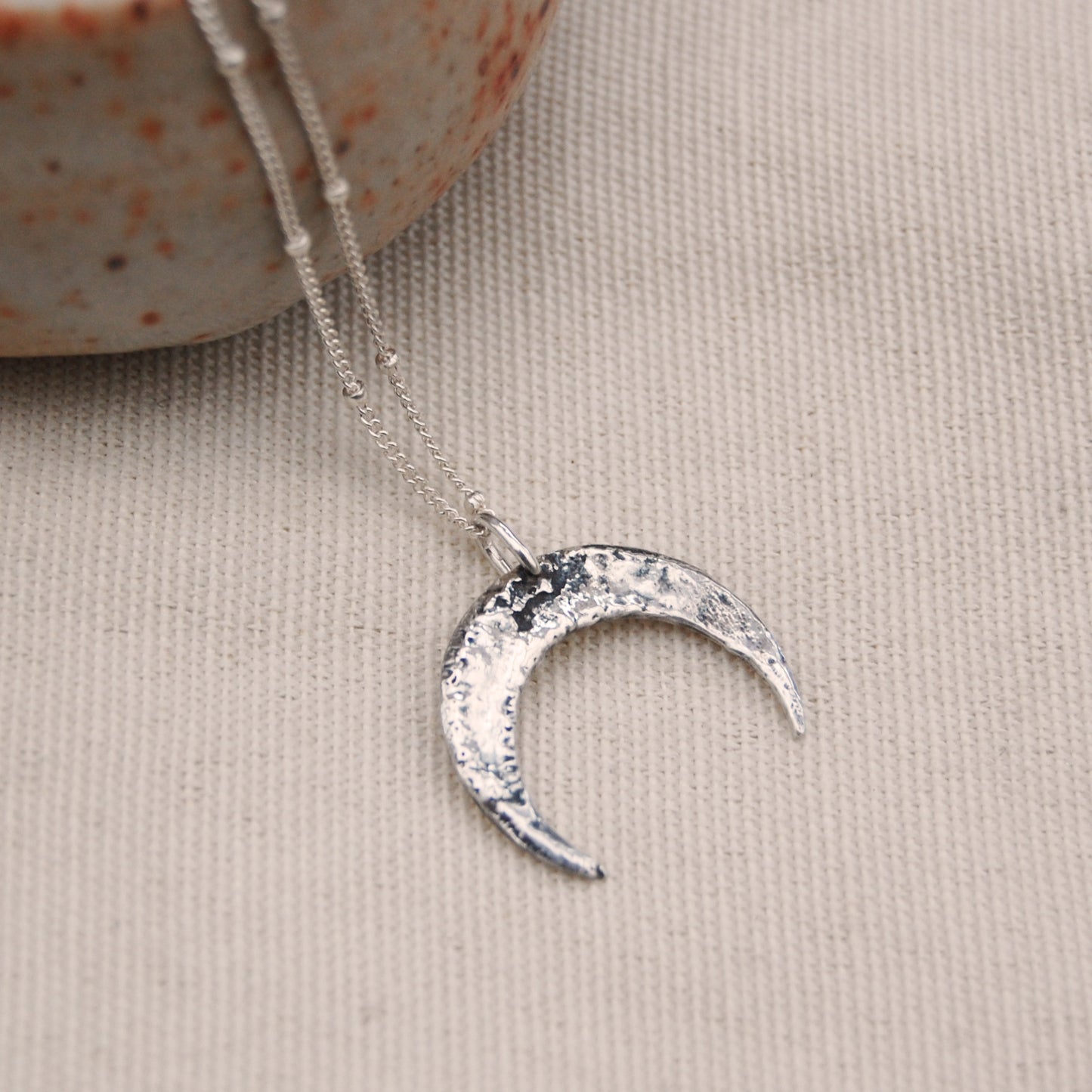 Organic Crescent Lunar Pendant