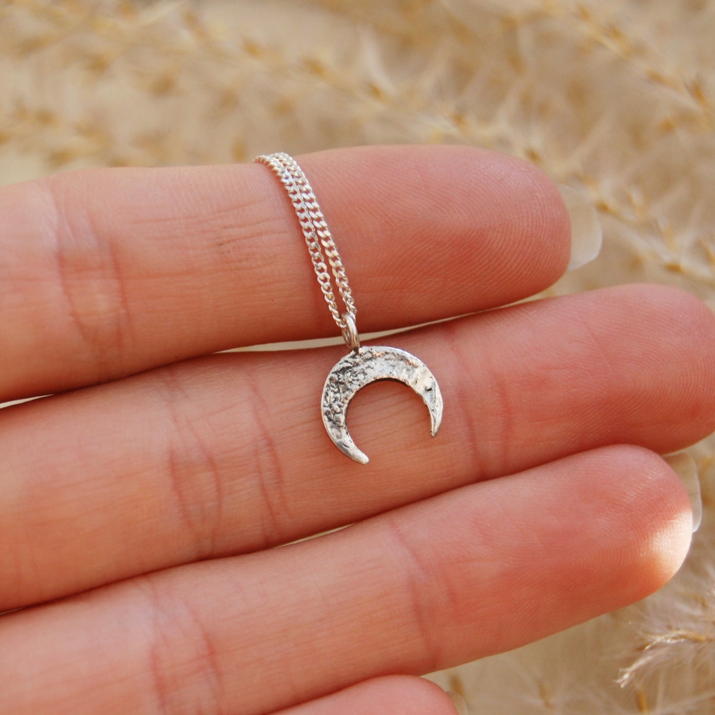 Organic Crescent Lunar Pendant