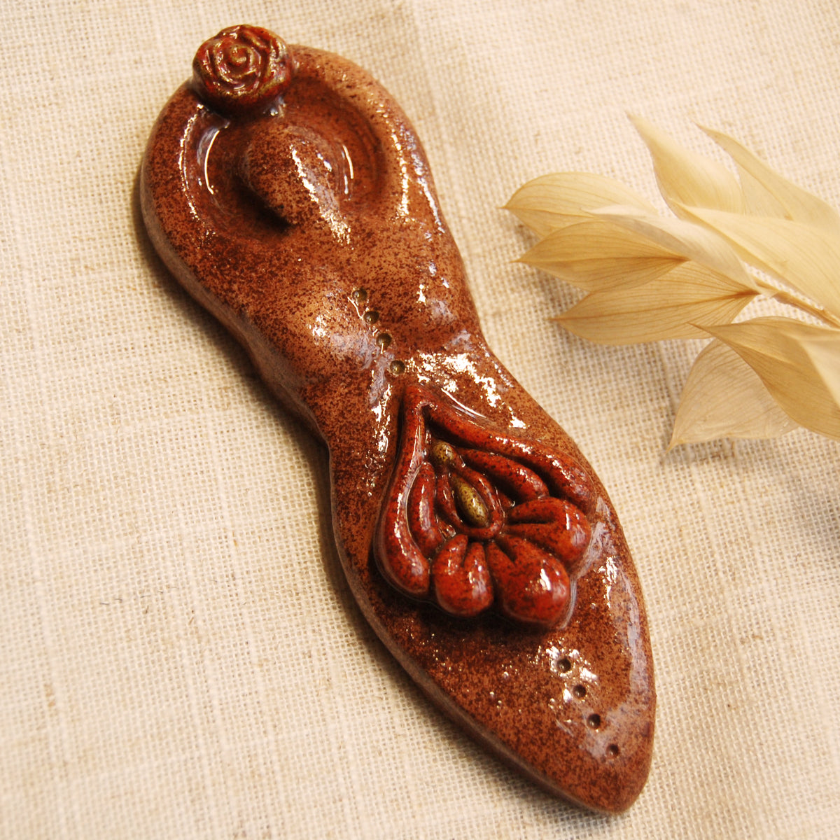 Womb Wisdom Goddess Altar Ornament | Handcrafted from Clay