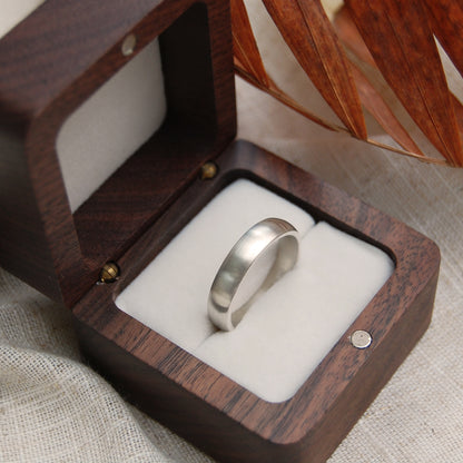 Classic Unisex Court Wedding Ring | Recycled Silver or Gold Band