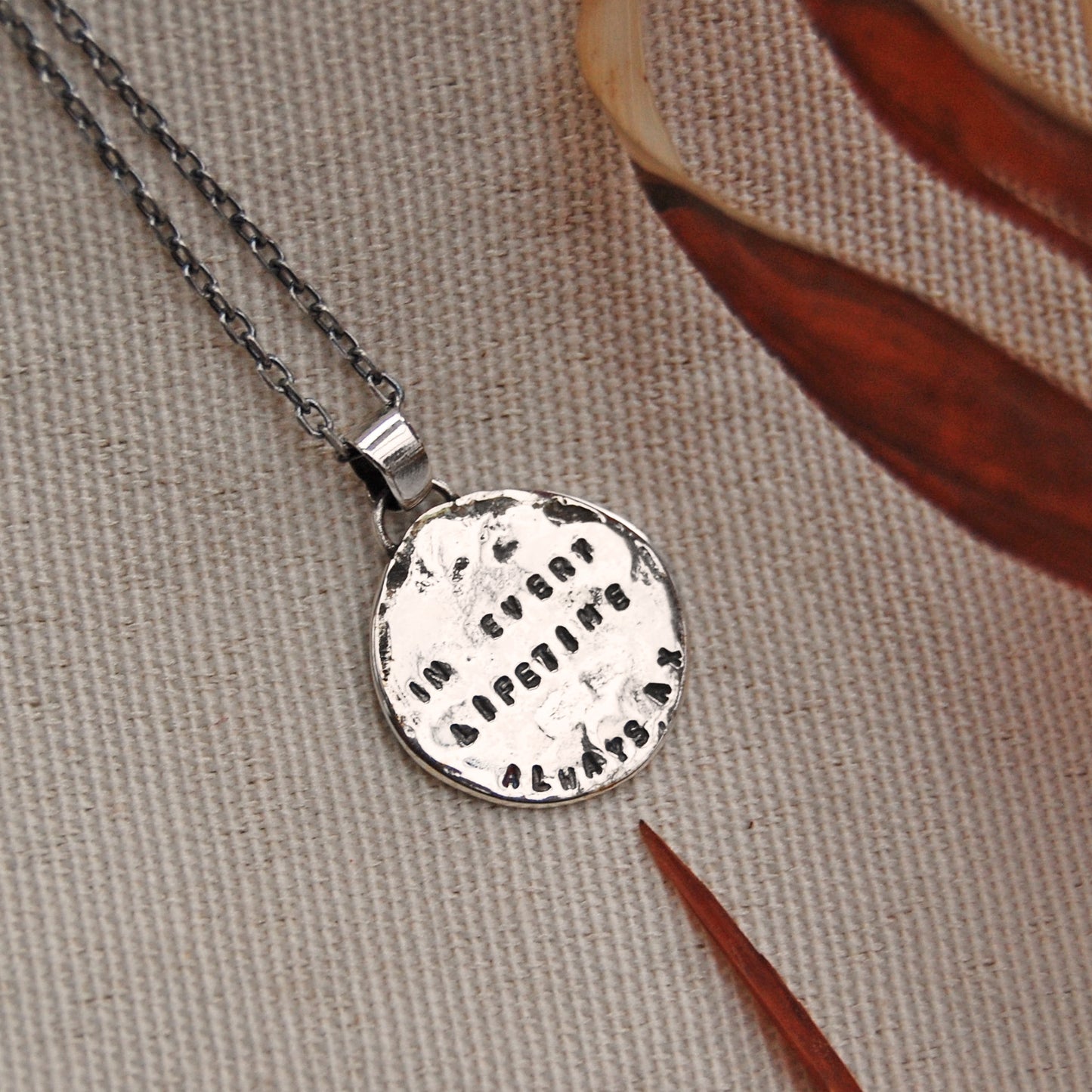 Men's Organic Personalised Coin Necklace