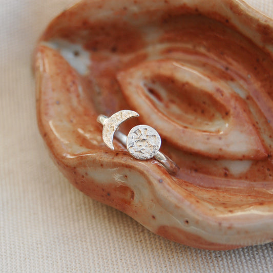 Organic Lunar Moon Open Ring