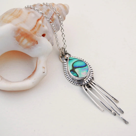 Abalone Fringed Pendant