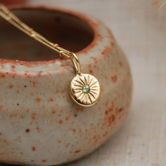 Gold Radiance Sunburst Necklace