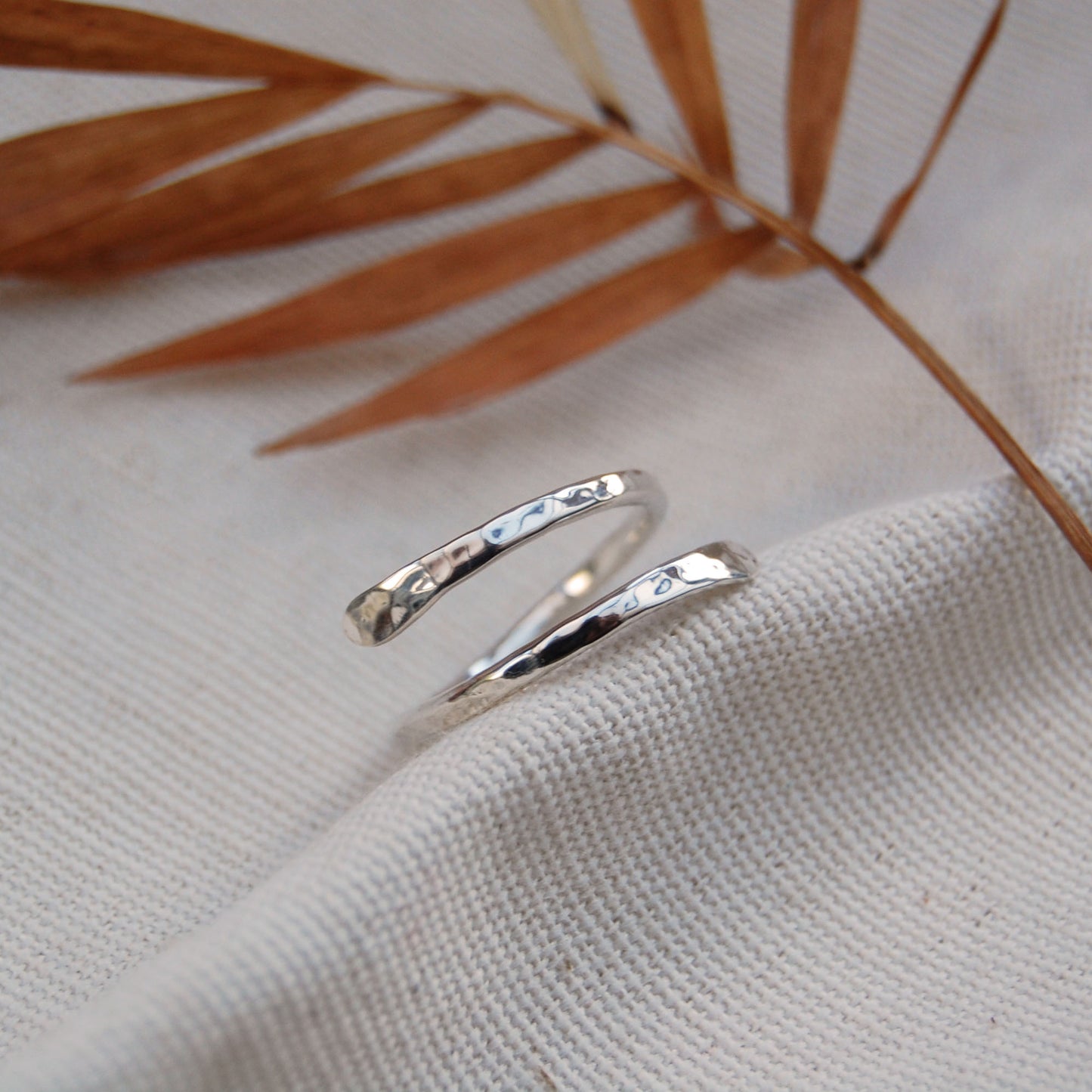 Organic Embrace Adjustable Ring in Silver