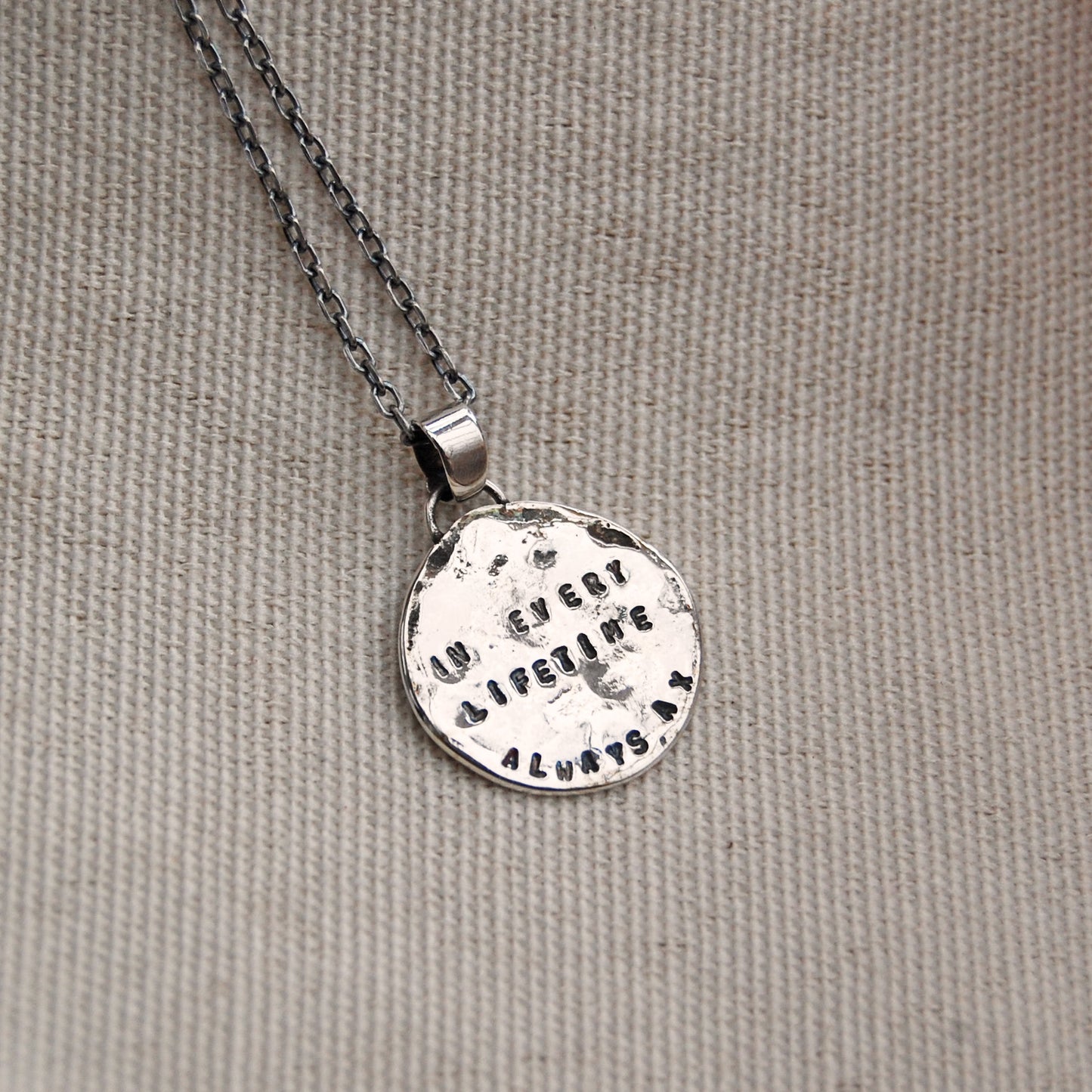 Men's Organic Personalised Coin Necklace