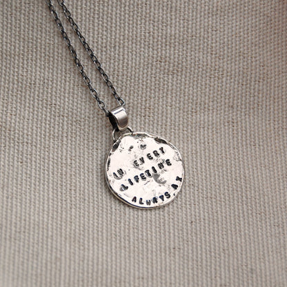 Men's Organic Personalised Coin Necklace