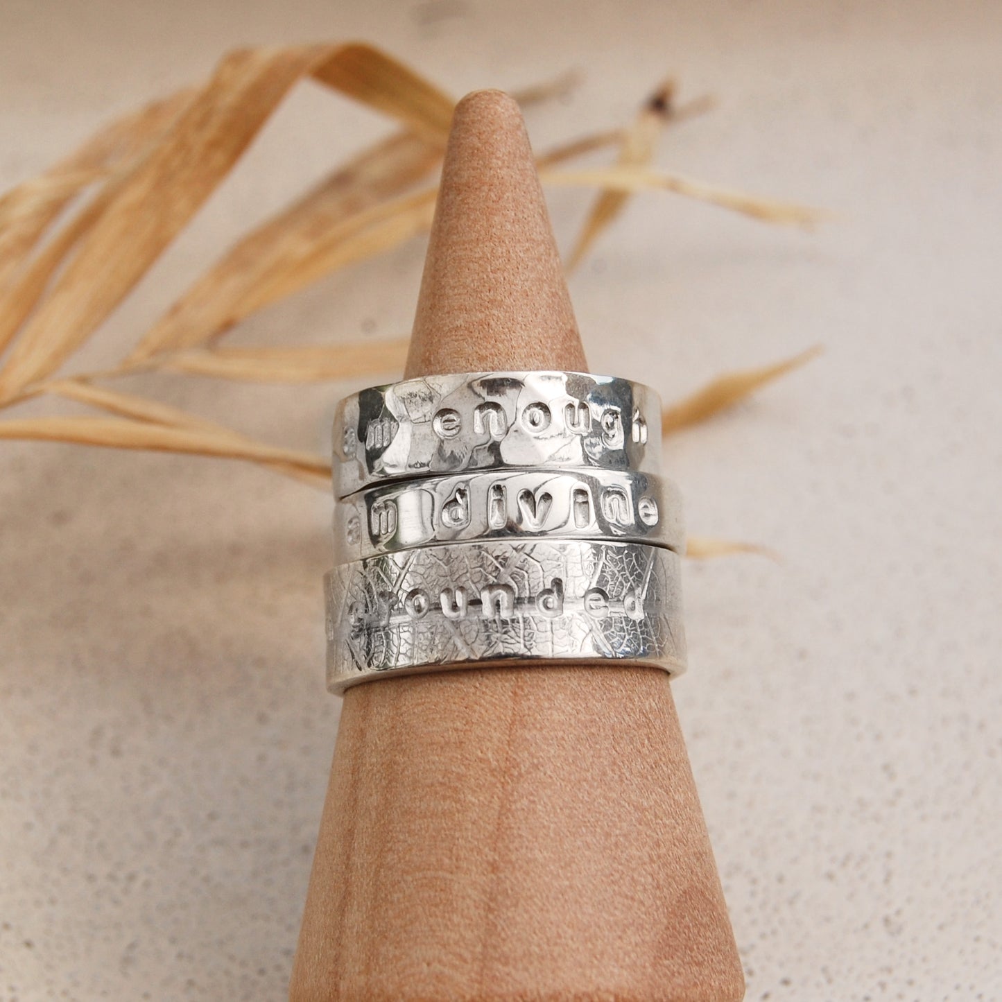 Personalised Affirmation Mantra Ring