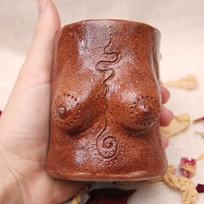 Unalome Breast Vessel | Handcrafted from Clay