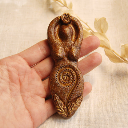 Spiral Goddess Altar Ornament | Handcrafted from Clay