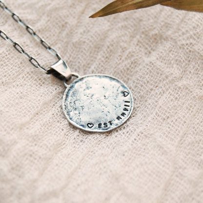 Men's Organic Personalised Coin Necklace